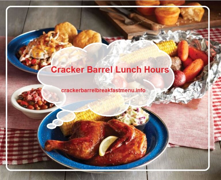 Cracker Barrel Lunch Hours