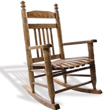 Hardwood Slat Child Rocking Chair